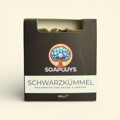 SOAPGUYS SCHWARZKÜMMEL Naturseife für unreine & problematische Haut 100 g