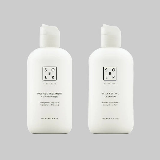 SOBER BERLIN Anti-Haarausfall Kur mit Shampoo und Condition für Frauen & Männer: 2 Flaschen á 250ml