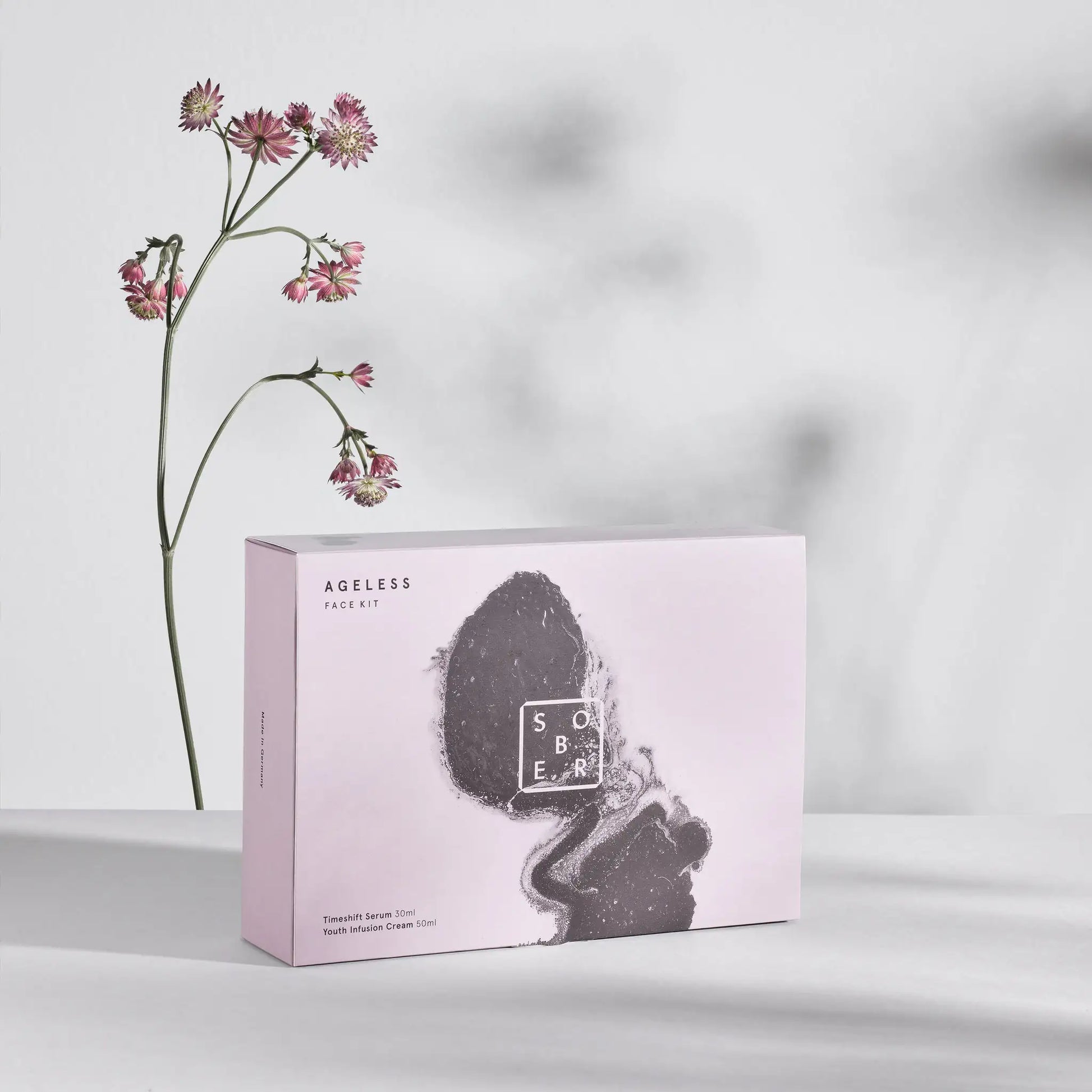 SOBER BERLIN Ageless Face Kit Set Anti-Aging Creme & Serum gegen Falten 50 ml & 30 ml