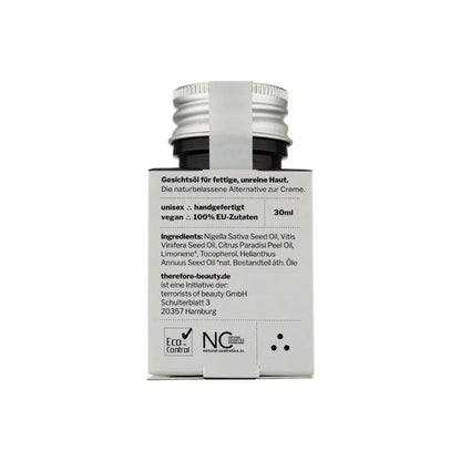 THEREFORE BEAUTY Balm 001 Gesichtsöl gegen Pickel & Akne 30 ml