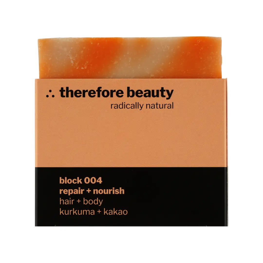 THEREFORE BEAUTY Block 004 Seife Pflege für trockene Haut & Locken 100 g