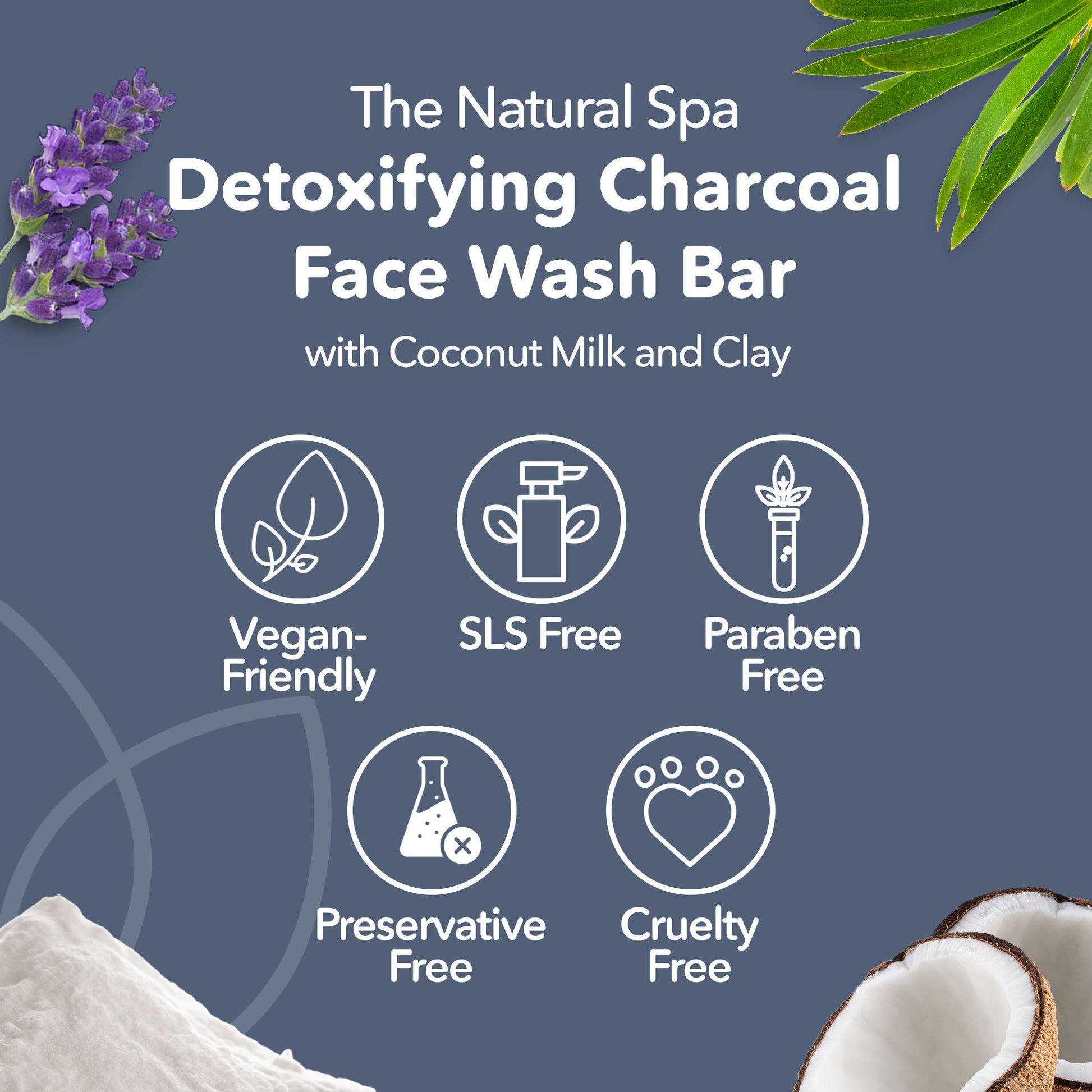 Charcoal Face Wash Bar | Natural Detoxifying Facial Cleanser | Vegan, Plastic-Free Skincare for All Skin Types-3