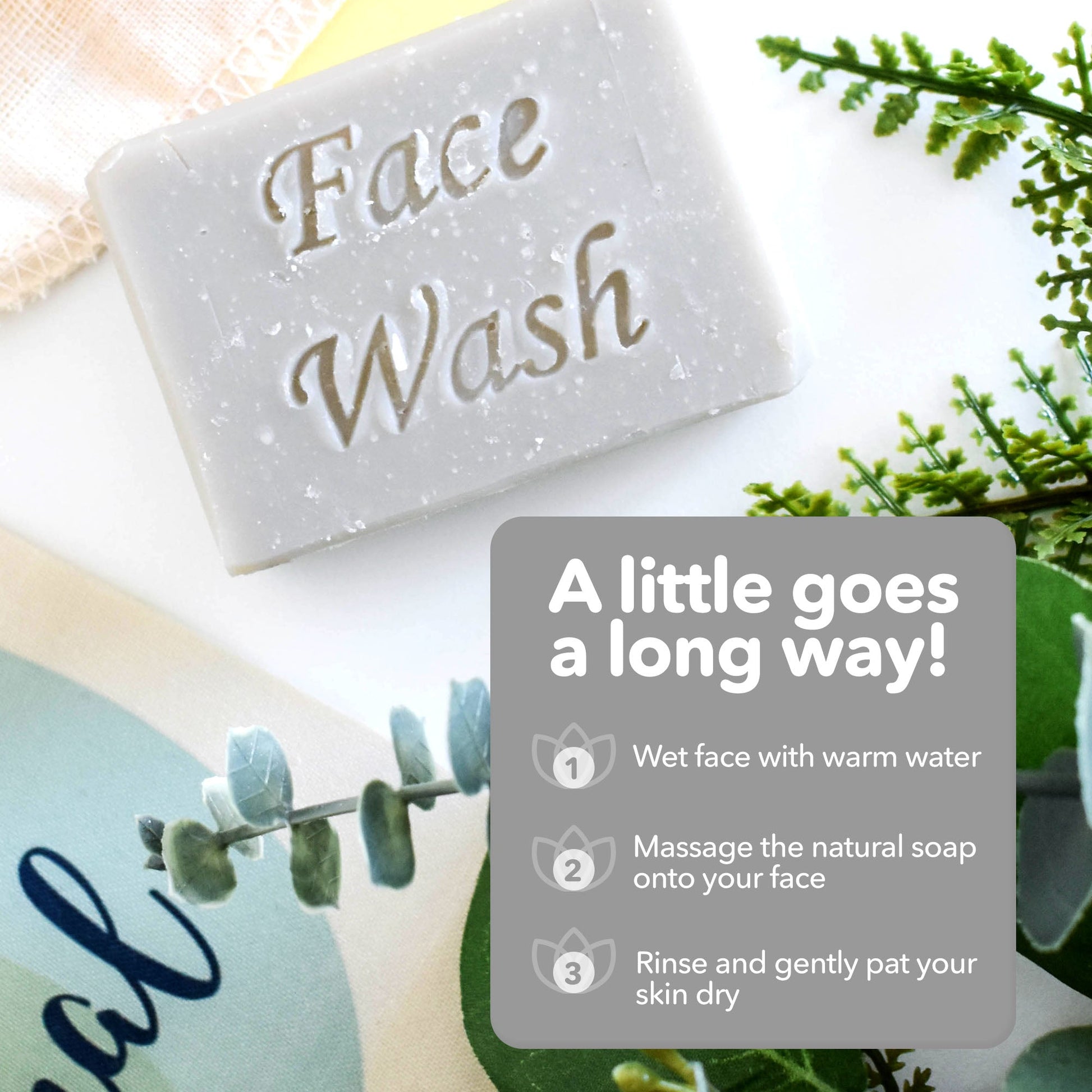 Exfoliating Face Wash Bar | Patchouli, Clary Sage & Sweet Orange | Natural Facial Cleanser with Gentle Scrub | Vegan, Plastic-Free Skincare-4