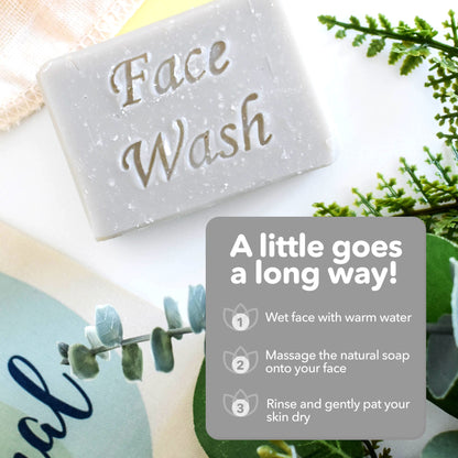 Exfoliating Face Wash Bar | Patchouli, Clary Sage & Sweet Orange | Natural Facial Cleanser with Gentle Scrub | Vegan, Plastic-Free Skincare-4