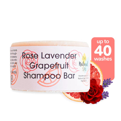 Rose, Lavender & Grapefruit Shampoo Bar | Natural Hair Wash for All Hair Types | Vegan, Plastic-Free Hair Care-2