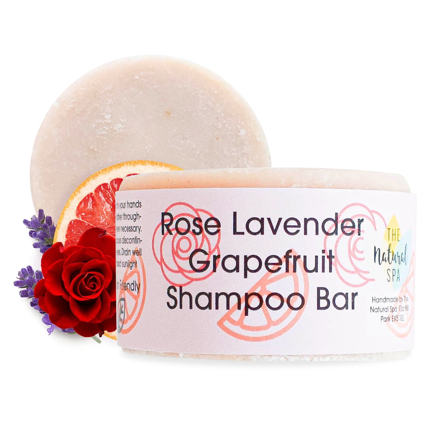 Rose, Lavender & Grapefruit Shampoo Bar | Natural Hair Wash for All Hair Types | Vegan, Plastic-Free Hair Care-1