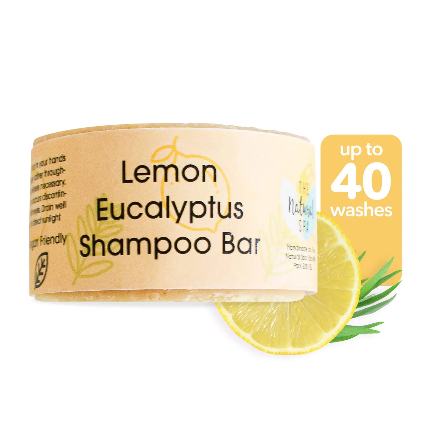 THE NATURAL SPA festes Shampoo Eukalyptus & Zitrone für ca. 40 Wäschen
