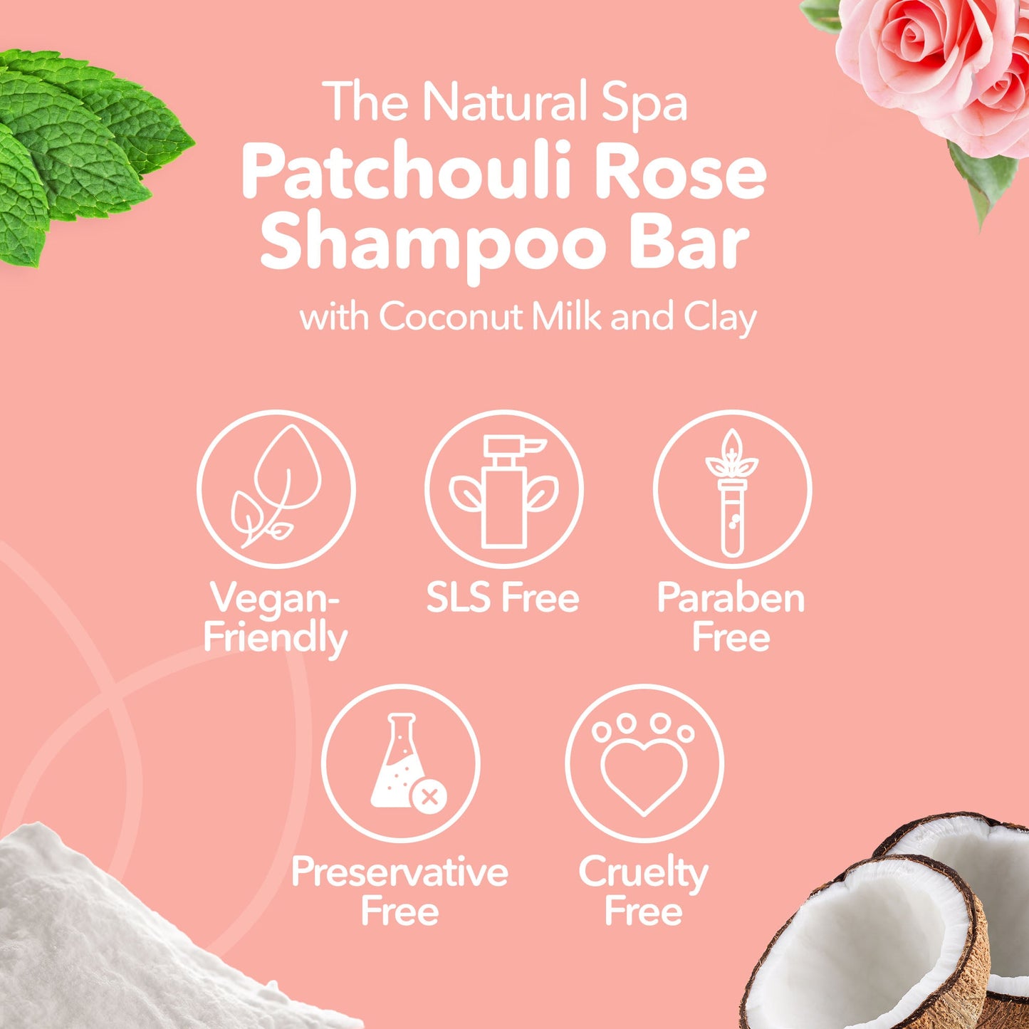 Patchouli Rose Shampoo Bar | Natural Hair Wash for Dry, Damaged & Frizzy Hair | Vegan, Plastic-Free Hair Care-4