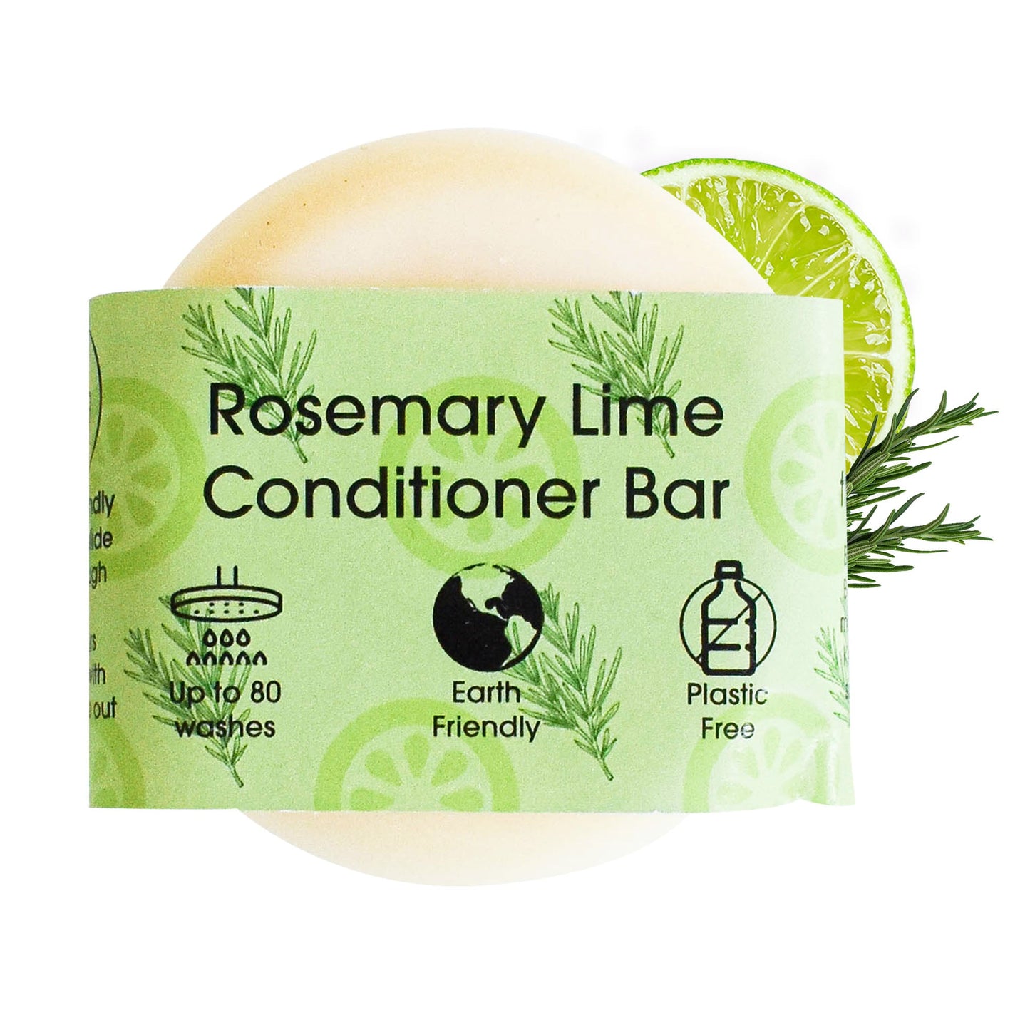Rosemary & Lime Solid Conditioner Bar | Natural Hair Conditioner for All Hair Types | Vegan, Plastic-Free Hair Care-1