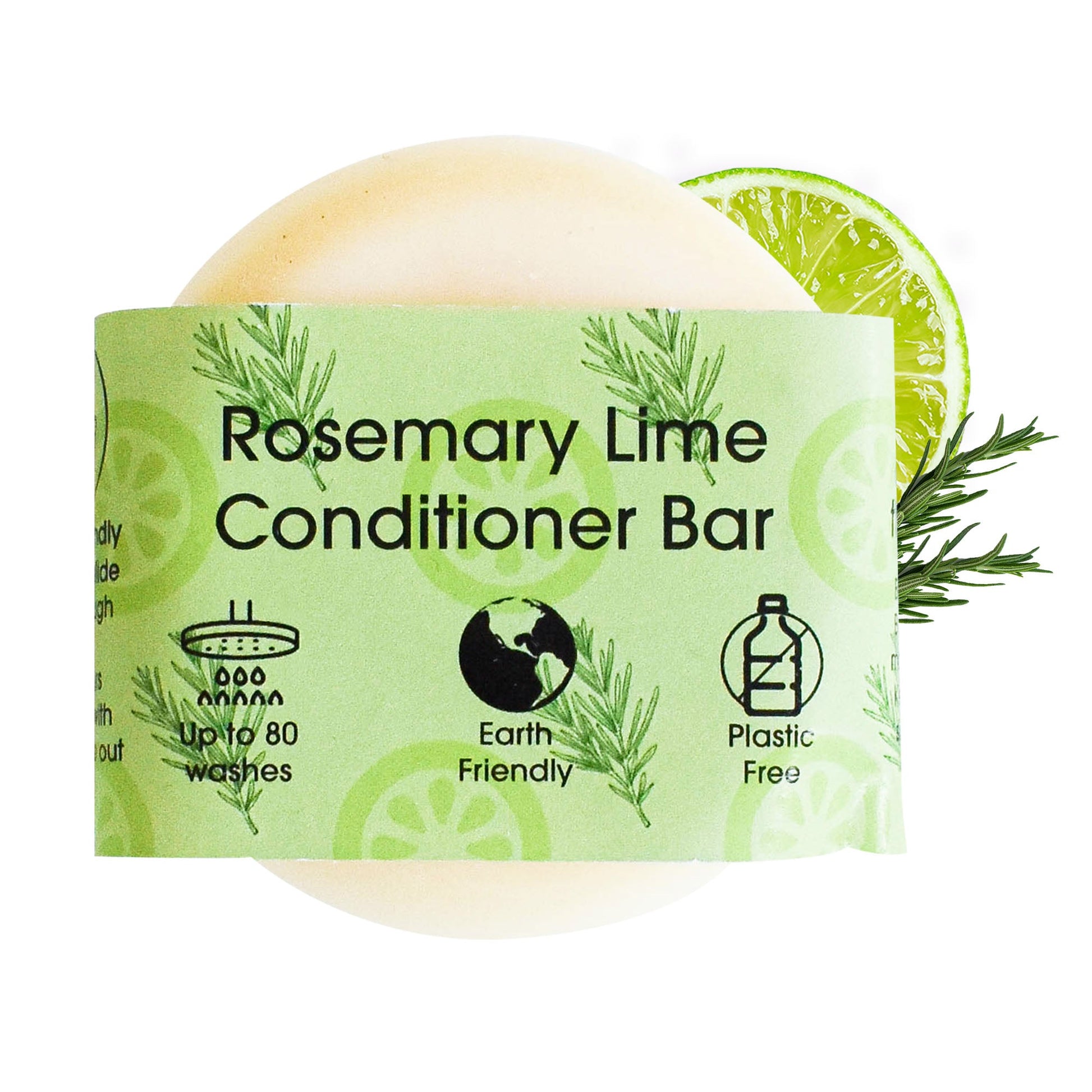 Rosemary & Lime Solid Conditioner Bar | Natural Hair Conditioner for All Hair Types | Vegan, Plastic-Free Hair Care-1