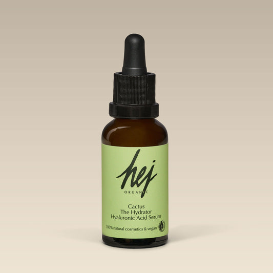 HEJ ORGANIC Cactus The Hydrator Hyaluronic Acid Serum, 30 ml, Braunglasflasche mit Pipette