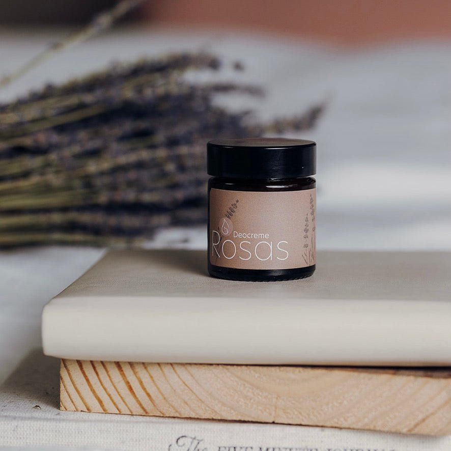 ROSAS Deocreme Lavendel natürliches Deodorant ohne Aluminium 60 ml Glas