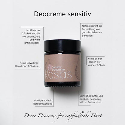 ROSAS Deocreme Sensitiv gegen Schweißgeruch 50 ml