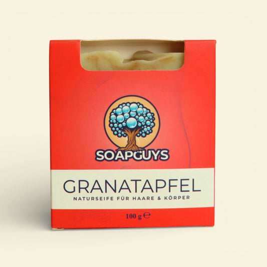 SOAPGUYS GRANATAPFEL Naturseife Antioxidative Pflege für gesunde Haut 100 g