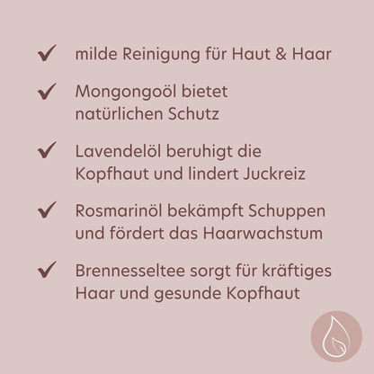 ROSAS NATURKOSMETIK Haarseife Mongongo für gesundes Haar und Kopfhaut 100g