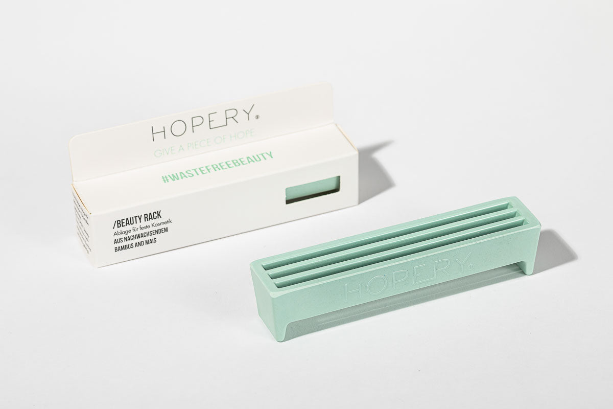 HOPERY Beauty Rack Ablage für feste Kosmetik Bambus