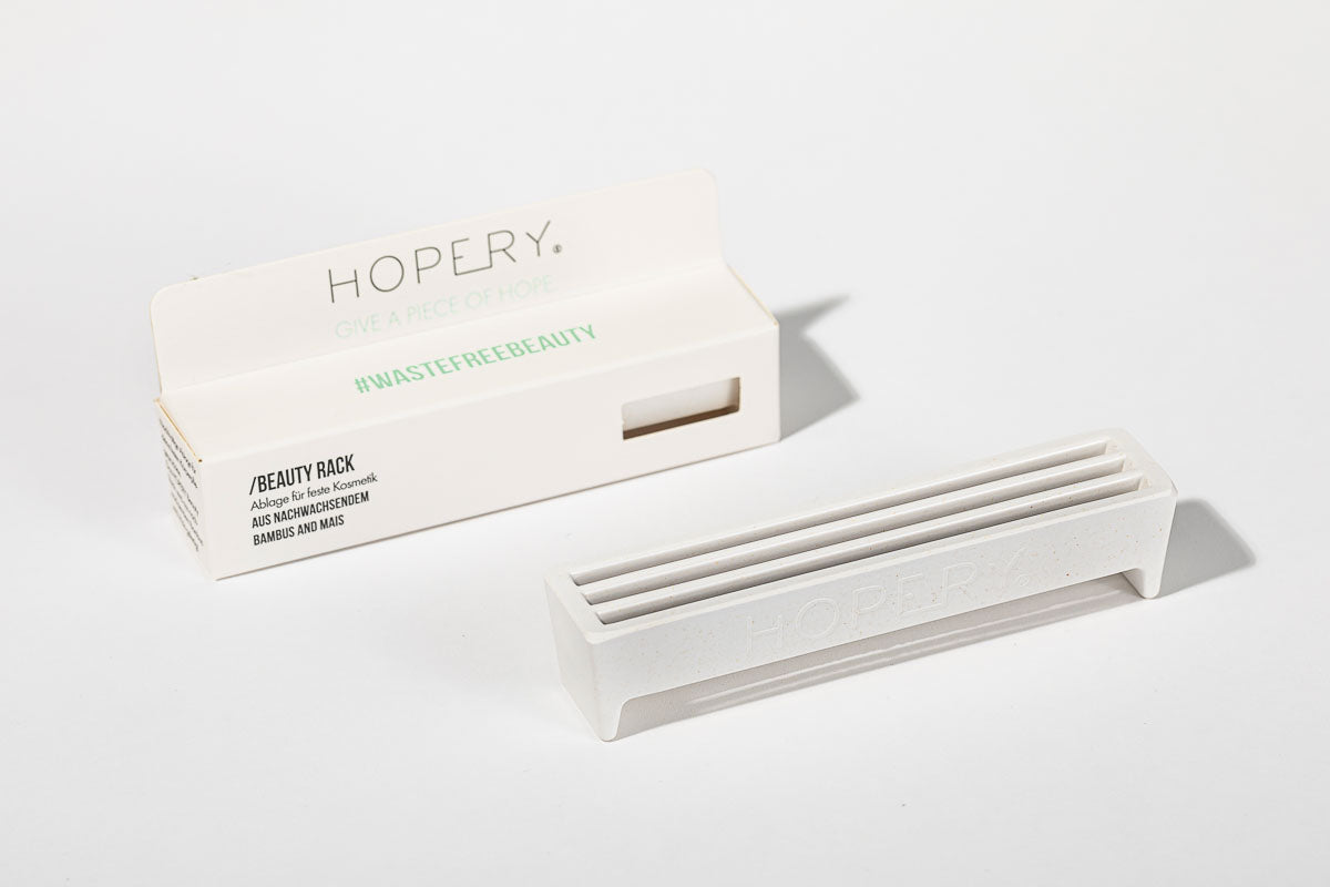 HOPERY Beauty Rack Ablage für feste Kosmetik Bambus