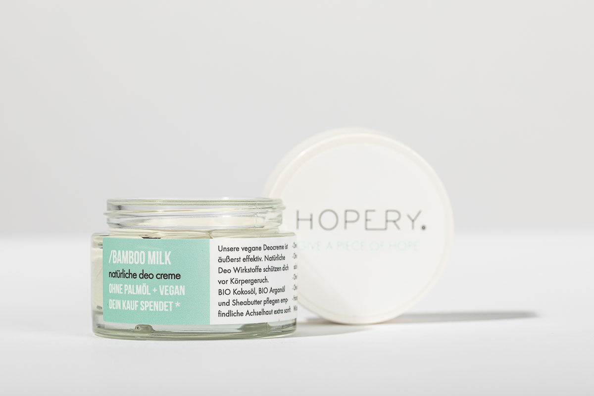 HOPERY Bamboo Milk Deo Creme ohne Aluminium vegan 50 ml