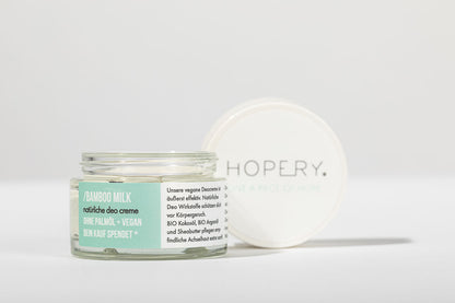 HOPERY Bamboo Milk Deo Creme ohne Aluminium vegan 50 ml