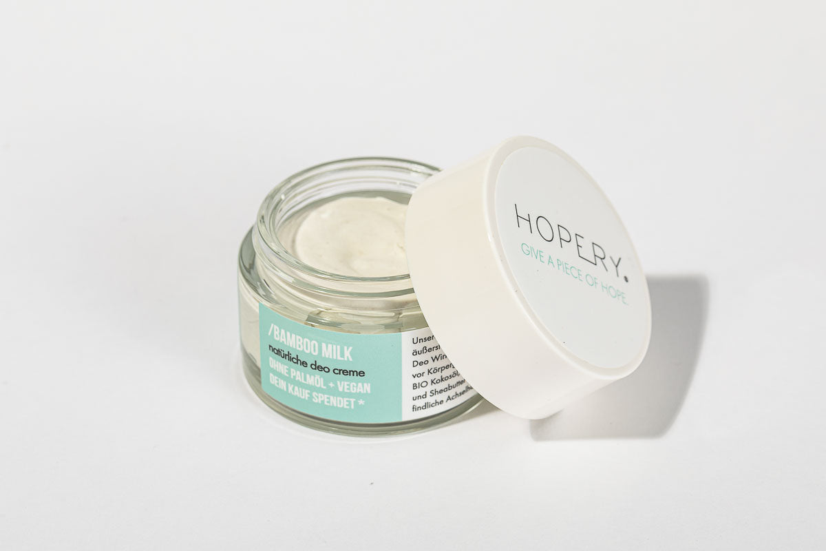 HOPERY Bamboo Milk Deo Creme ohne Aluminium vegan 50 ml