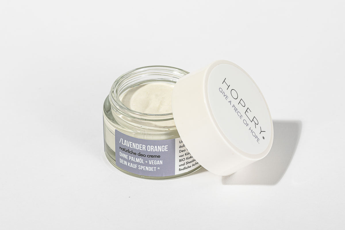HOPERY Lavendel Orange Deocreme ohne Aluminium 50 ml
