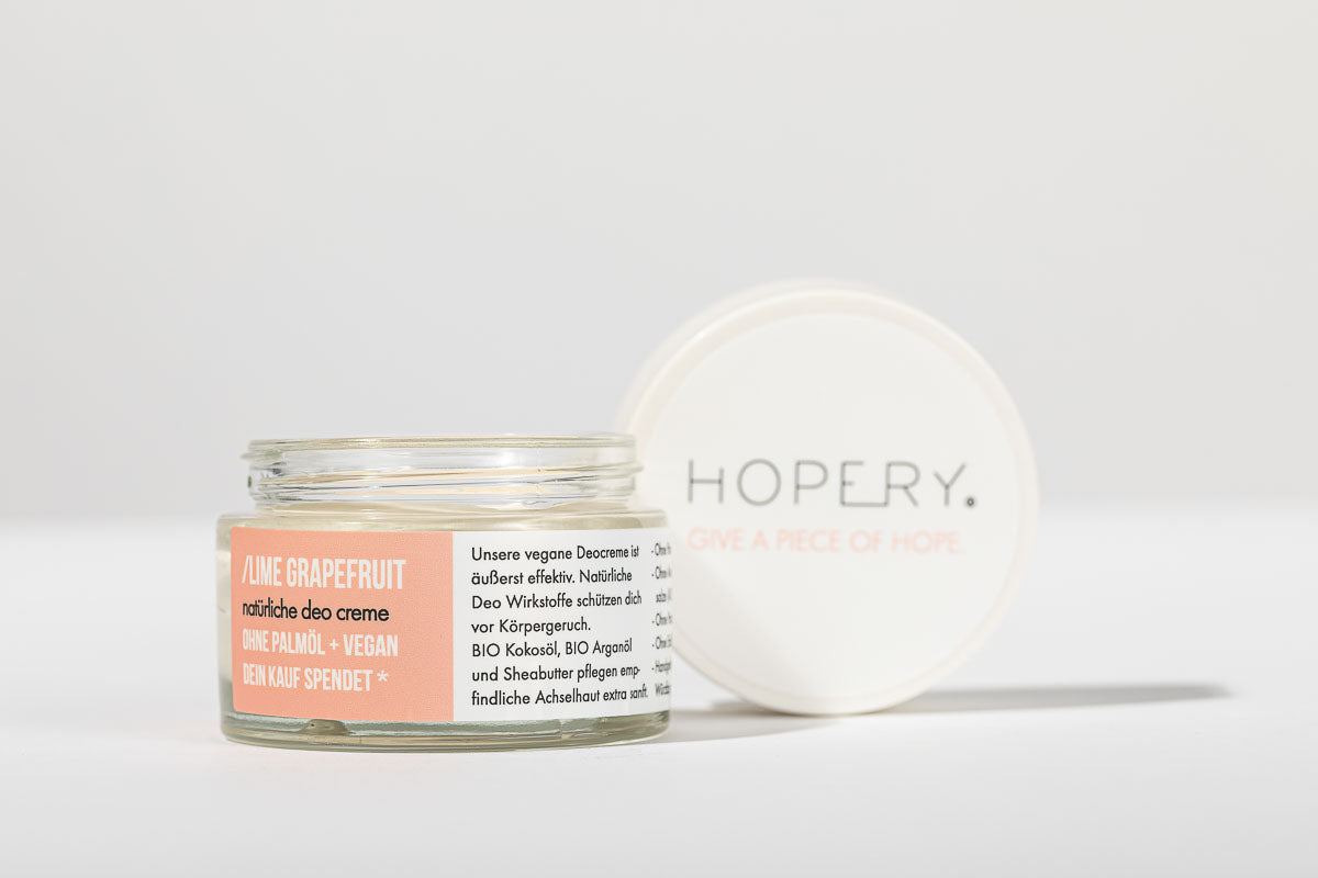 HOPERY Lime Grapefruit Deocreme ohne Aluminium 50 ml