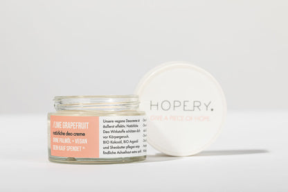 HOPERY Lime Grapefruit Deocreme ohne Aluminium 50 ml