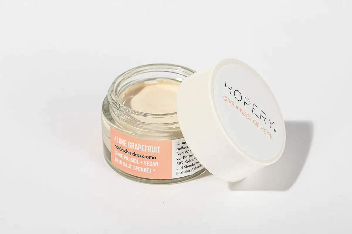 HOPERY | Lime Grapefruit Deo Creme | Vegane Deocreme ohne Aluminium 50 ml