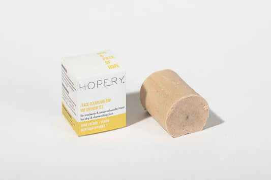 HOPERY Face Cleansing Bar mit grünem Tee für sanfte Gesichtsreinigung 100 g