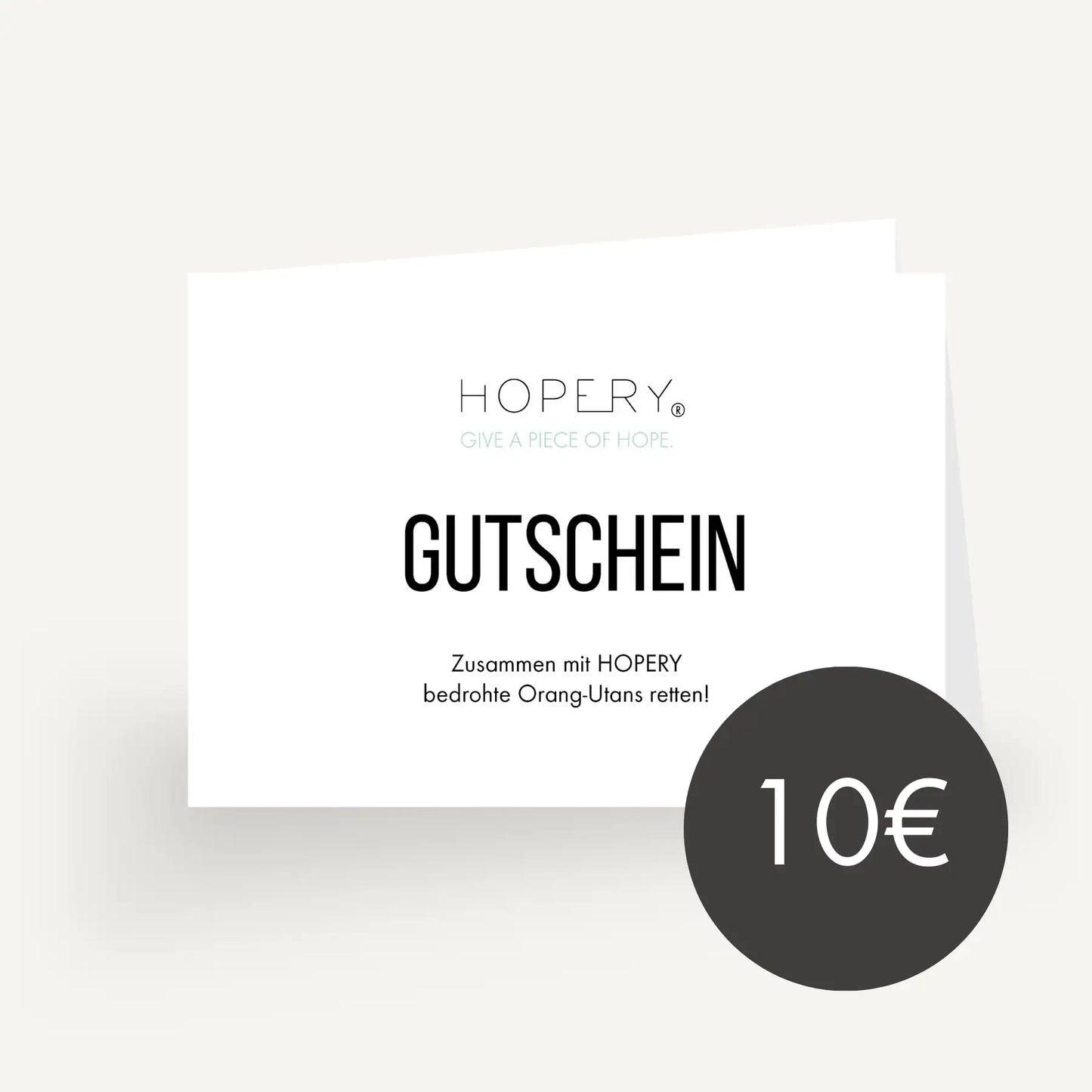 HOPERY Geschenkgutschein flexibles Geschenk für Hopery Produkte 10 Euro