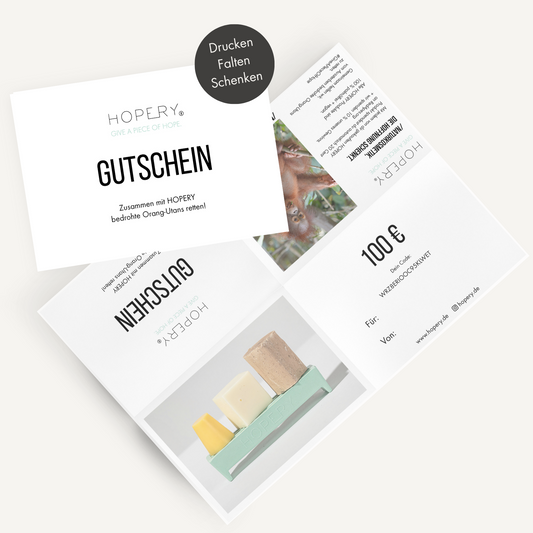 HOPERY Geschenkgutschein flexibel einlösbar 100 Euro
