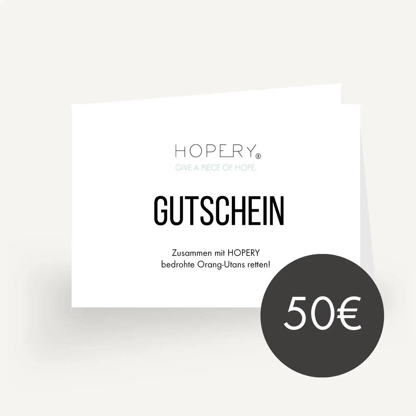 HOPERY Geschenkgutschein für nachhaltige Naturkosmetik 50 Euro