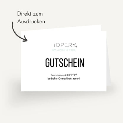 HOPERY Geschenkgutschein flexibles Geschenk für Hopery Produkte 10 Euro
