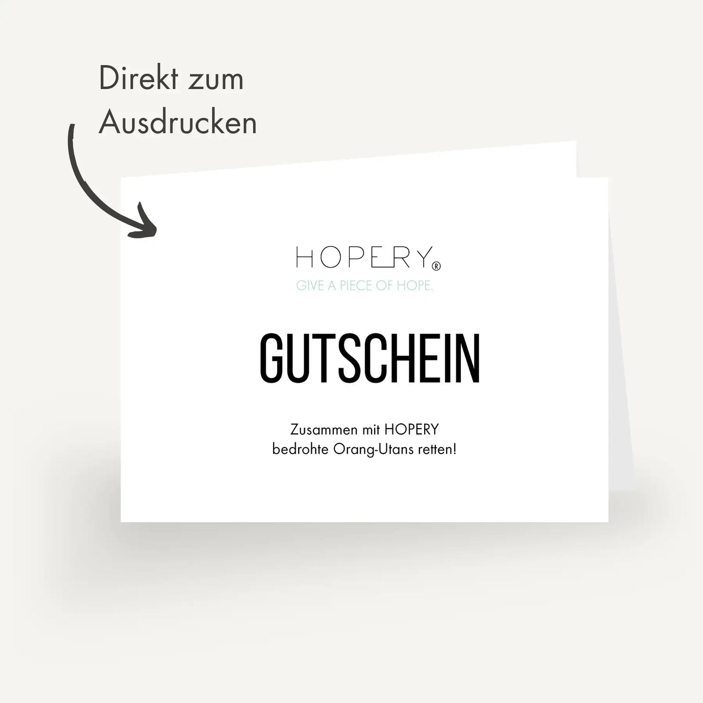 HOPERY Geschenkgutschein für nachhaltige Naturkosmetik 50 Euro