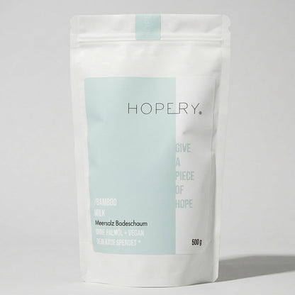 HOPERY Bamboo Milk Meersalz Badeschaum Detox 70 g oder 500 g