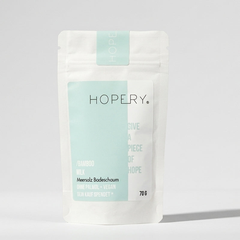 HOPERY Bamboo Milk Meersalz Badeschaum Detox 70 g oder 500 g