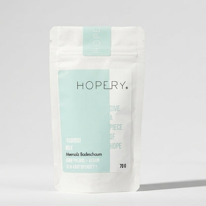 HOPERY Bamboo Milk Meersalz Badeschaum Detox 70 g oder 500 g