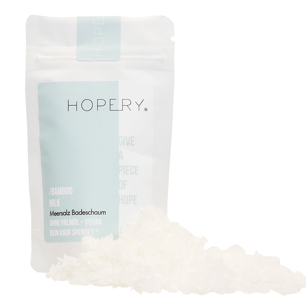 HOPERY Bamboo Milk Meersalz Badeschaum Detox 70 g oder 500 g