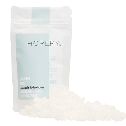 HOPERY Bamboo Milk Meersalz Badeschaum Detox 70 g oder 500 g