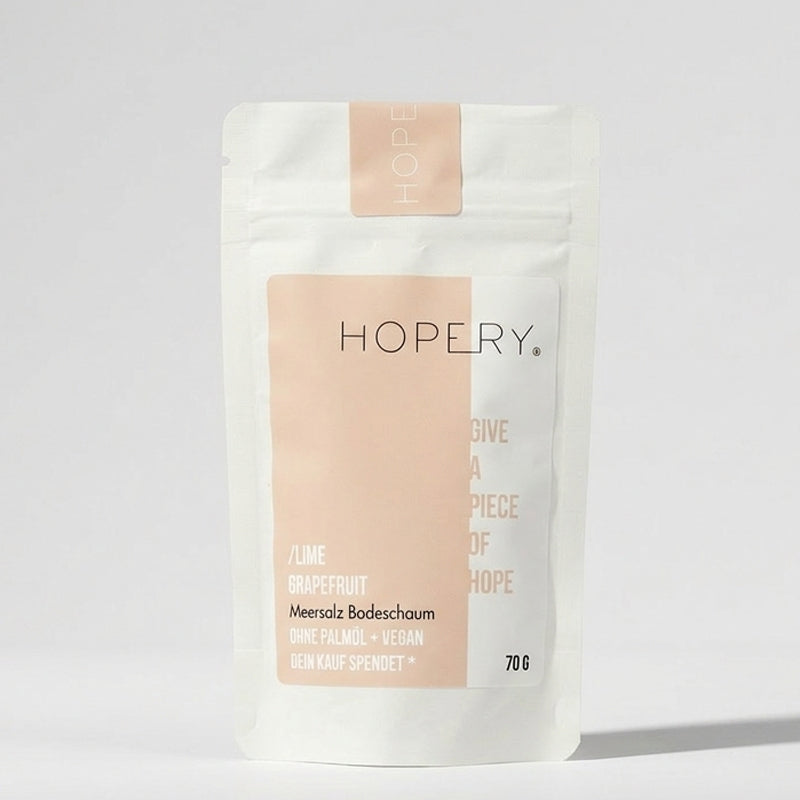 HOPERY Lime Grapefruit Meersalz Badeschaum pflegend 70 g oder 500 g