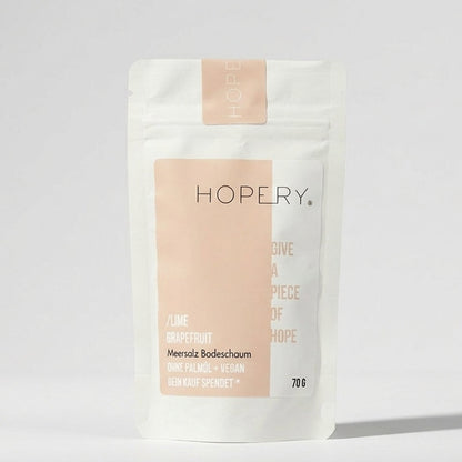 HOPERY Lime Grapefruit Meersalz Badeschaum pflegend 70 g oder 500 g