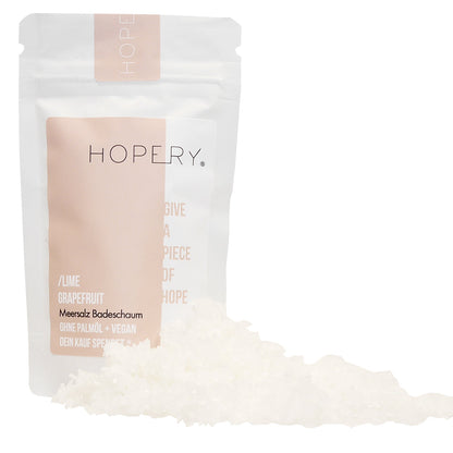 HOPERY Lime Grapefruit Meersalz Badeschaum pflegend 70 g oder 500 g