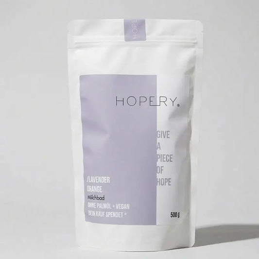HOPERY Lavender Orange Milchbad für zarte und pflegende Badeerlebnisse 500 g