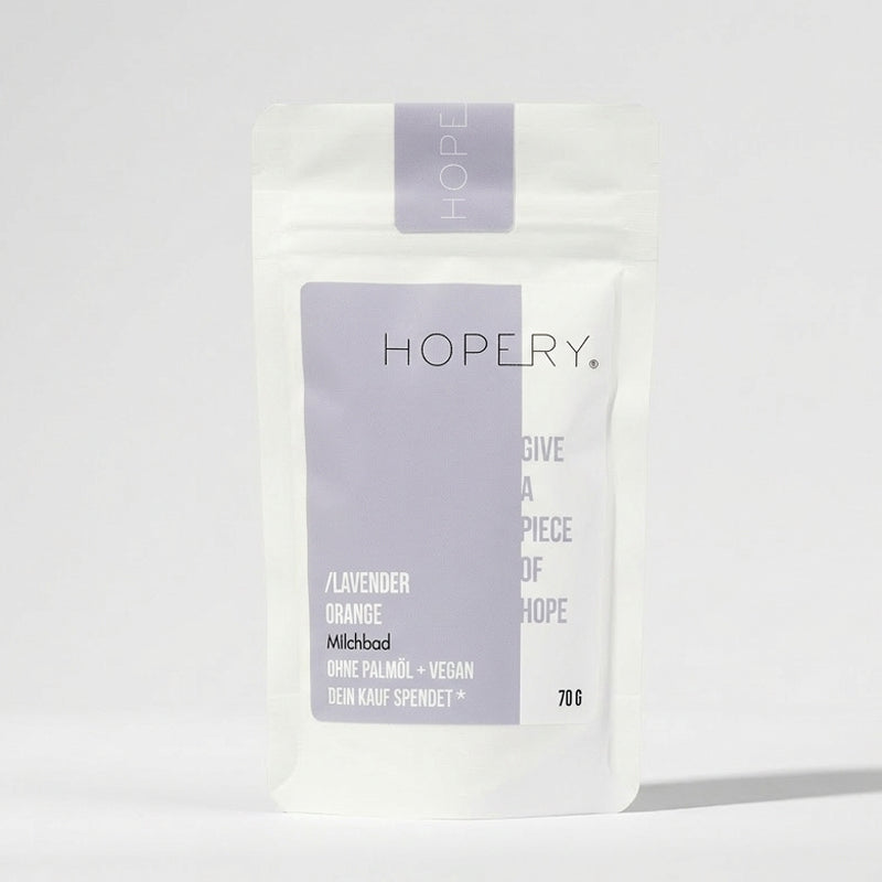 HOPERY Lavender Orange Milchbad pflegend 70 g oder 500 g