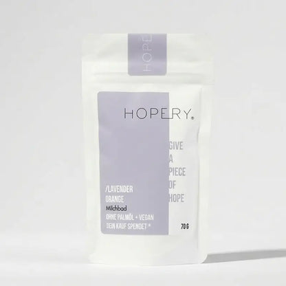 HOPERY Lavender Orange Milchbad für zarte und pflegende Badeerlebnisse 500 g