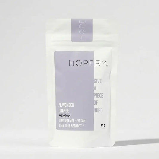 HOPERY Lavender Orange Milchbad für zarte und pflegende Badeerlebnisse 500 g