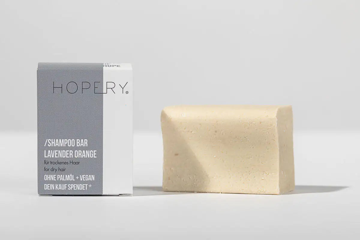 HOPERY Zero Waste Kit Lavendel-Orange Festes Duschgel, Shampoo & Körperbutter 205 g