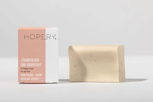 HOPERY Lime Grapefruit Shampoo Bar für leicht fettendes Haar 80g
