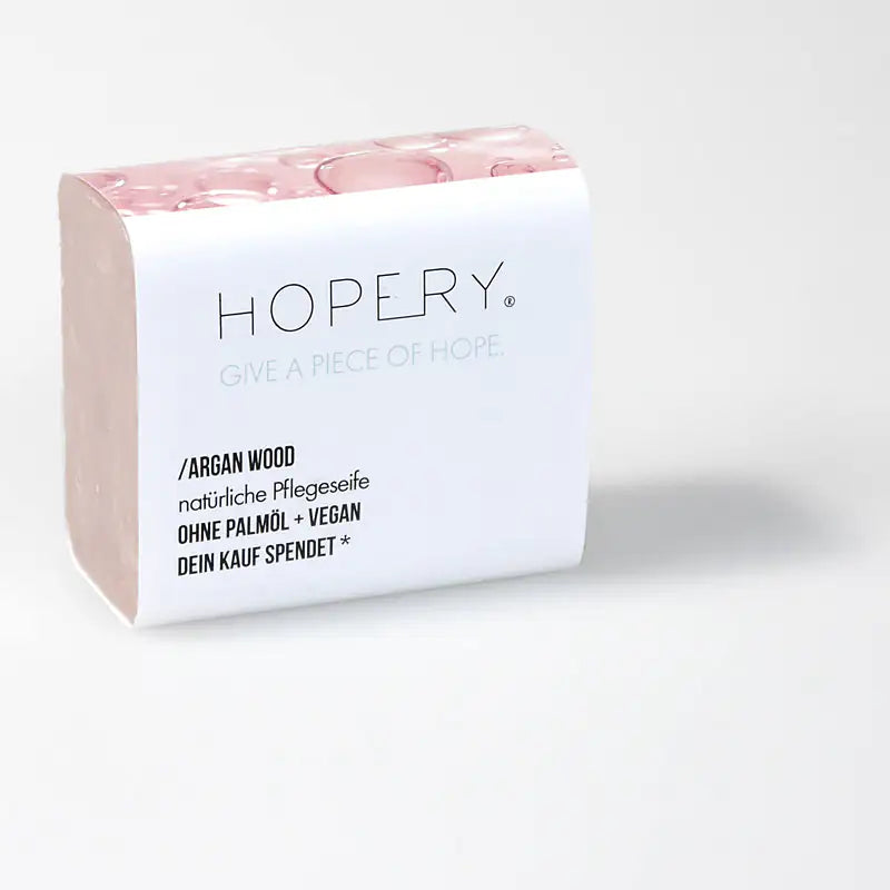 HOPERY Arganöl Seife mit Sheabutter und nativem Olivenöl 100 g