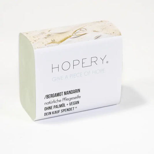 HOPERY Bergamot Mandarin Seife extra mild für Hände, Gesicht und Körper 100 g